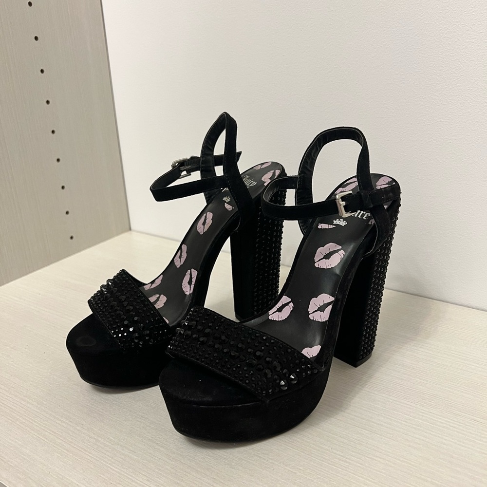 Juicy Couture Platform Rhinestone Heels